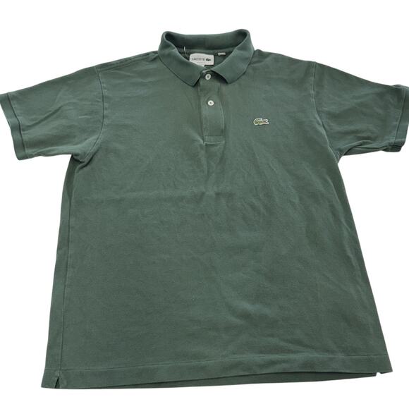 Lacoste Polo Shirt Mens XL Green Classic Fit Pique Crocodile Logo Short Sleeve - Picture 1 of 6